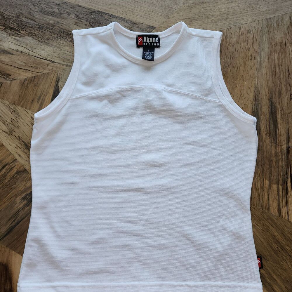Alpine Design Women's White Exercise Tank Top Sz S